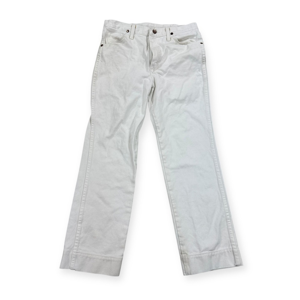 Vintage Wrangler pants Men's 31x30 White Denim Western 936WHI Cowboy Cut Jeans